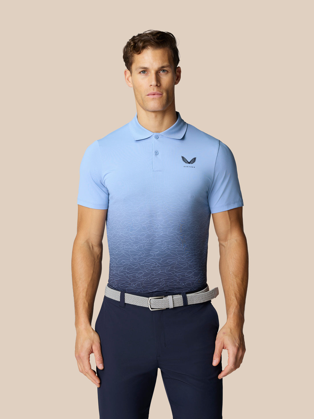Club Graphic Polo - Sky Blue