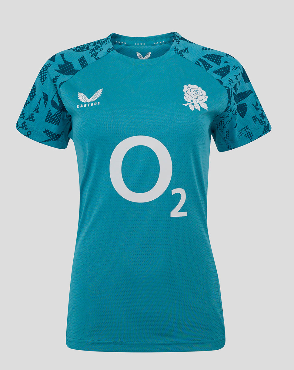Women’s England Rugby 25/26 Performance Short Sleeve T-Shirt – Storm Blue