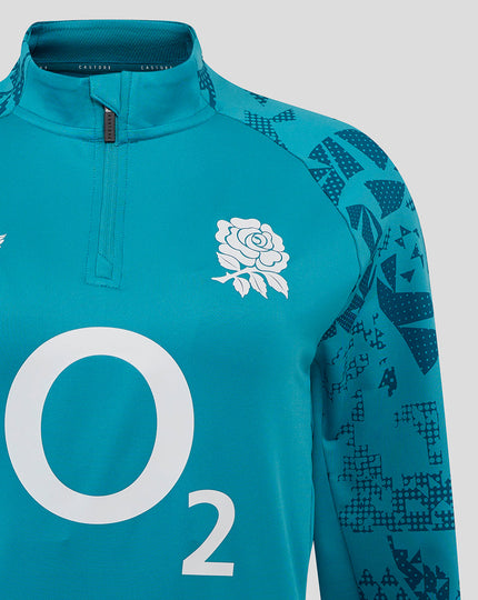 Women’s England Rugby 25/26 Performance Long Sleeve Midlayer Top – Storm Blue