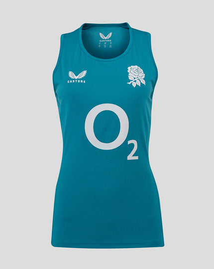 Women’s England Rugby 25/26 Performance Sleeveless Racer Back  – Storm Blue