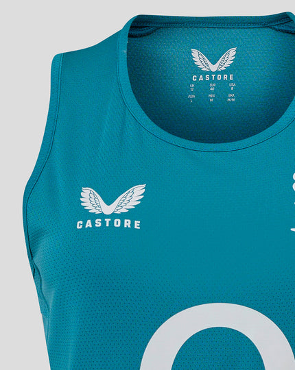Women’s England Rugby 25/26 Performance Sleeveless Racer Back  – Storm Blue