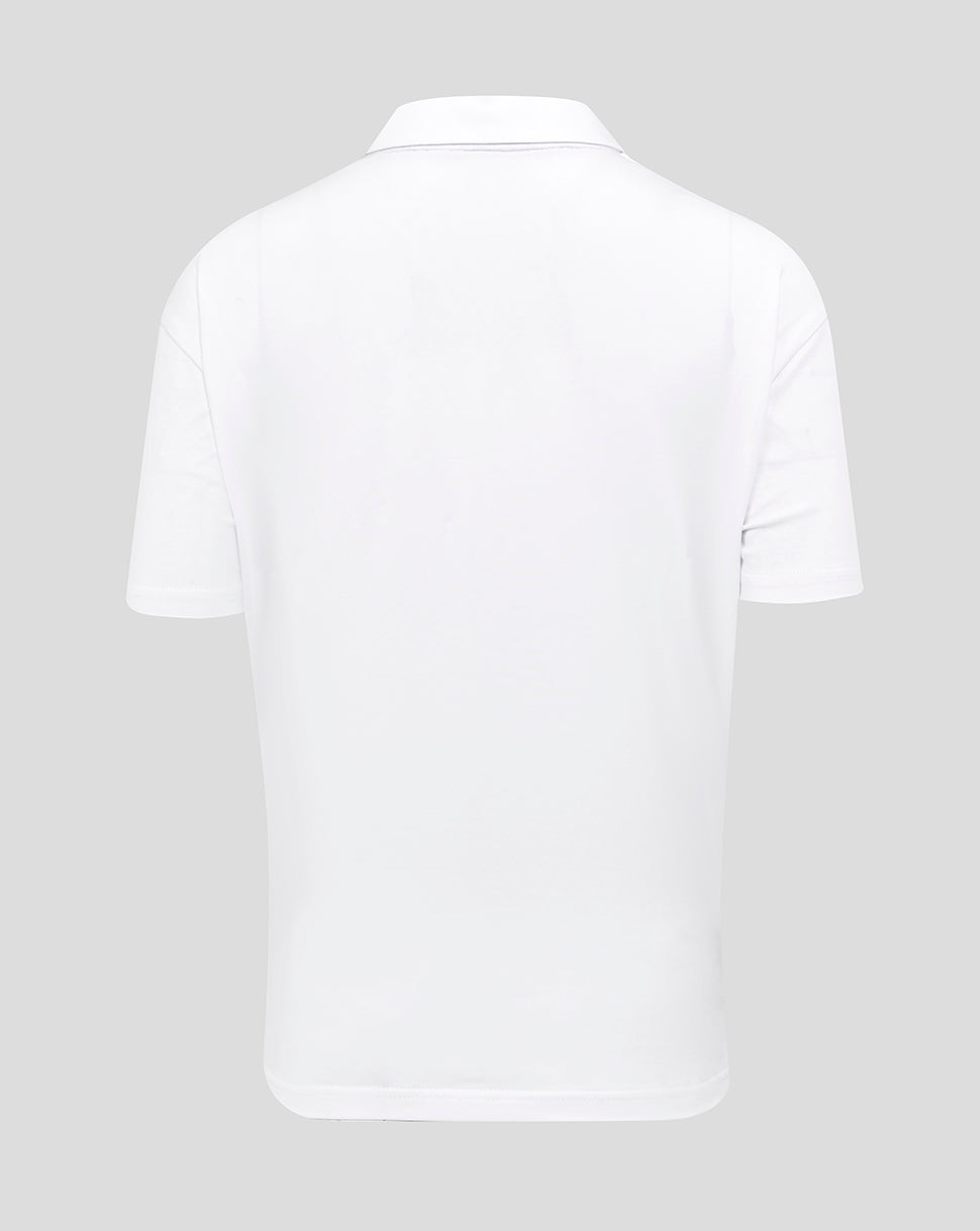 Women's England Rugby 25/26 Travel Short Sleeve Polo - Brilliant White