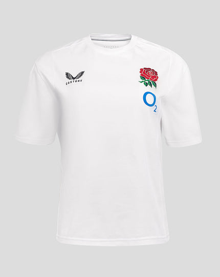 Women's England Rugby 25/26 Travel Short Sleeve Tee - Brilliant White