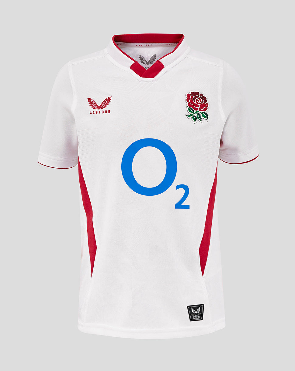 Junior England Rugby 25/26 Home Pro Shirt - Brilliant White