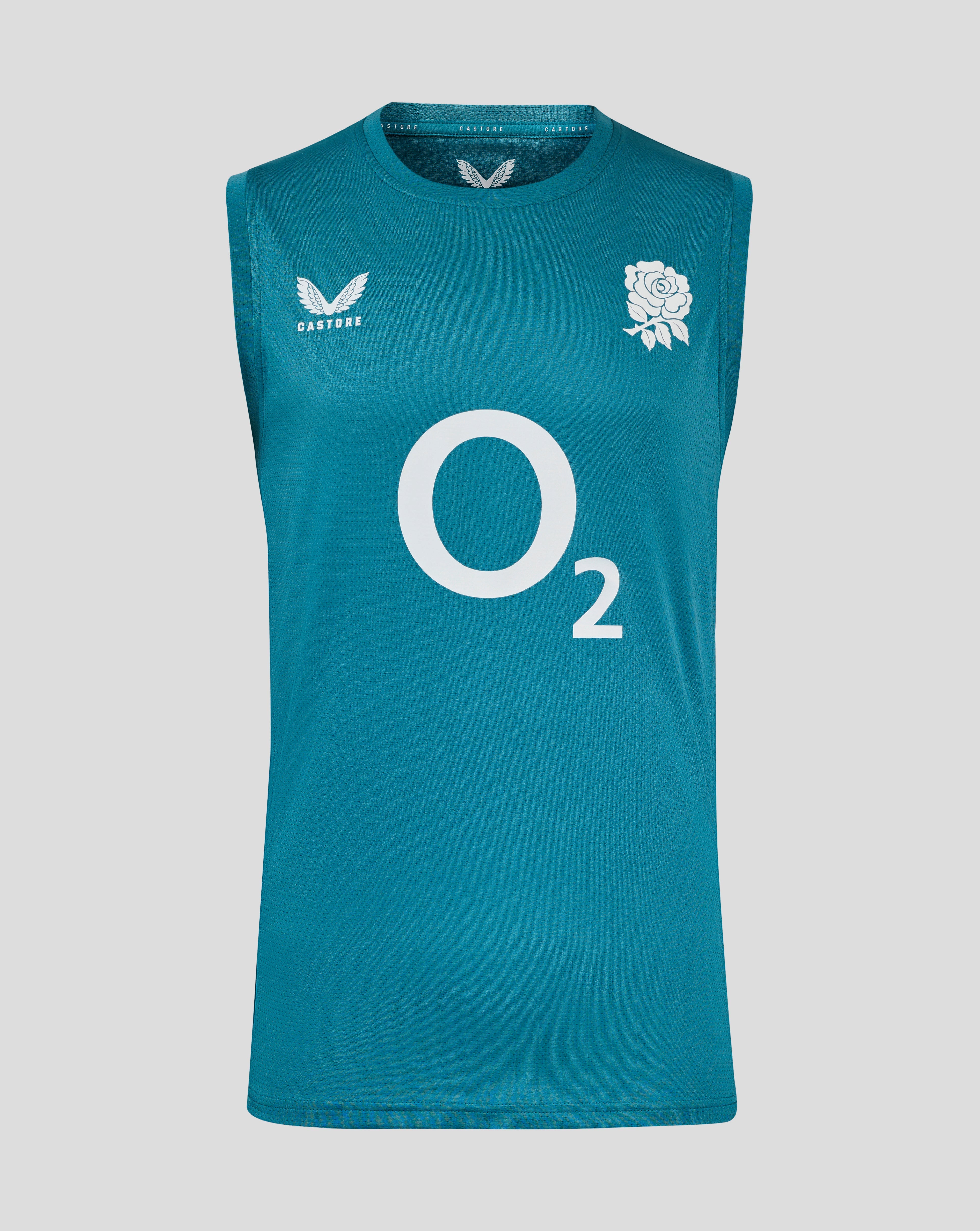 Men's England Rugby 25/26 Performance Sleeveless T-Shirt – Storm Blue