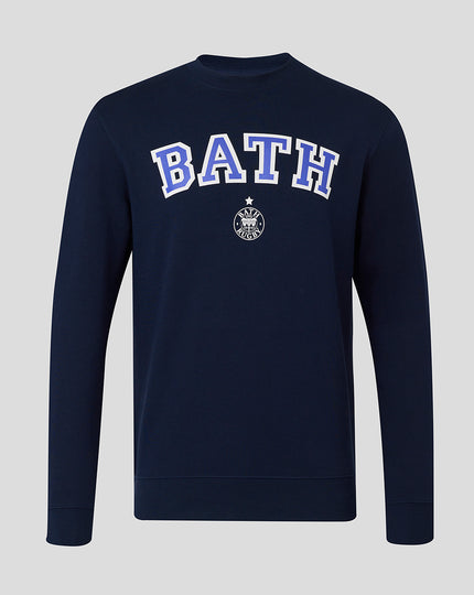 BATH RUGBY VARSITY CREW SWEATSHIRT - FRENCH NAVY