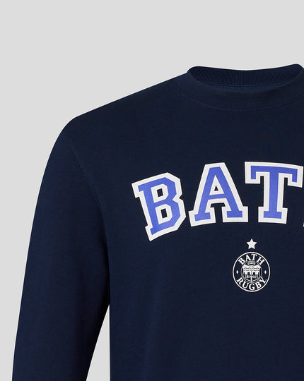 BATH RUGBY VARSITY CREW SWEATSHIRT - FRENCH NAVY
