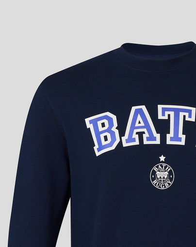 BATH RUGBY VARSITY CREW SWEATSHIRT - FRENCH NAVY