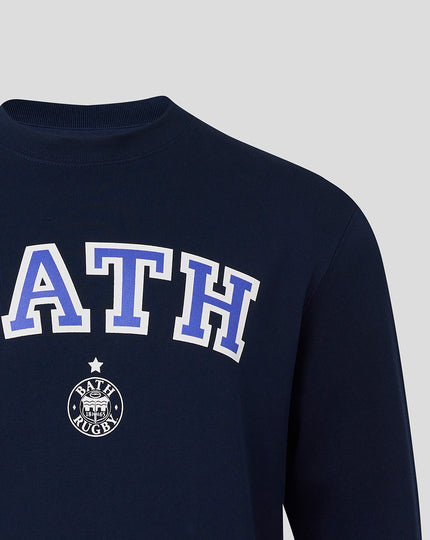 BATH RUGBY VARSITY CREW SWEATSHIRT - FRENCH NAVY