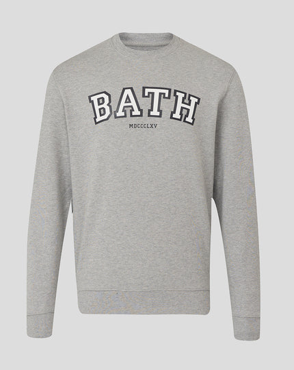 BATH RUGBY VARSITY CREW SWEATSHIRT - HEATHER GREY