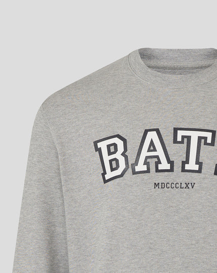 BATH RUGBY VARSITY CREW SWEATSHIRT - HEATHER GREY