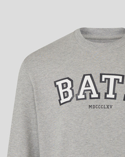 BATH RUGBY VARSITY CREW SWEATSHIRT - HEATHER GREY