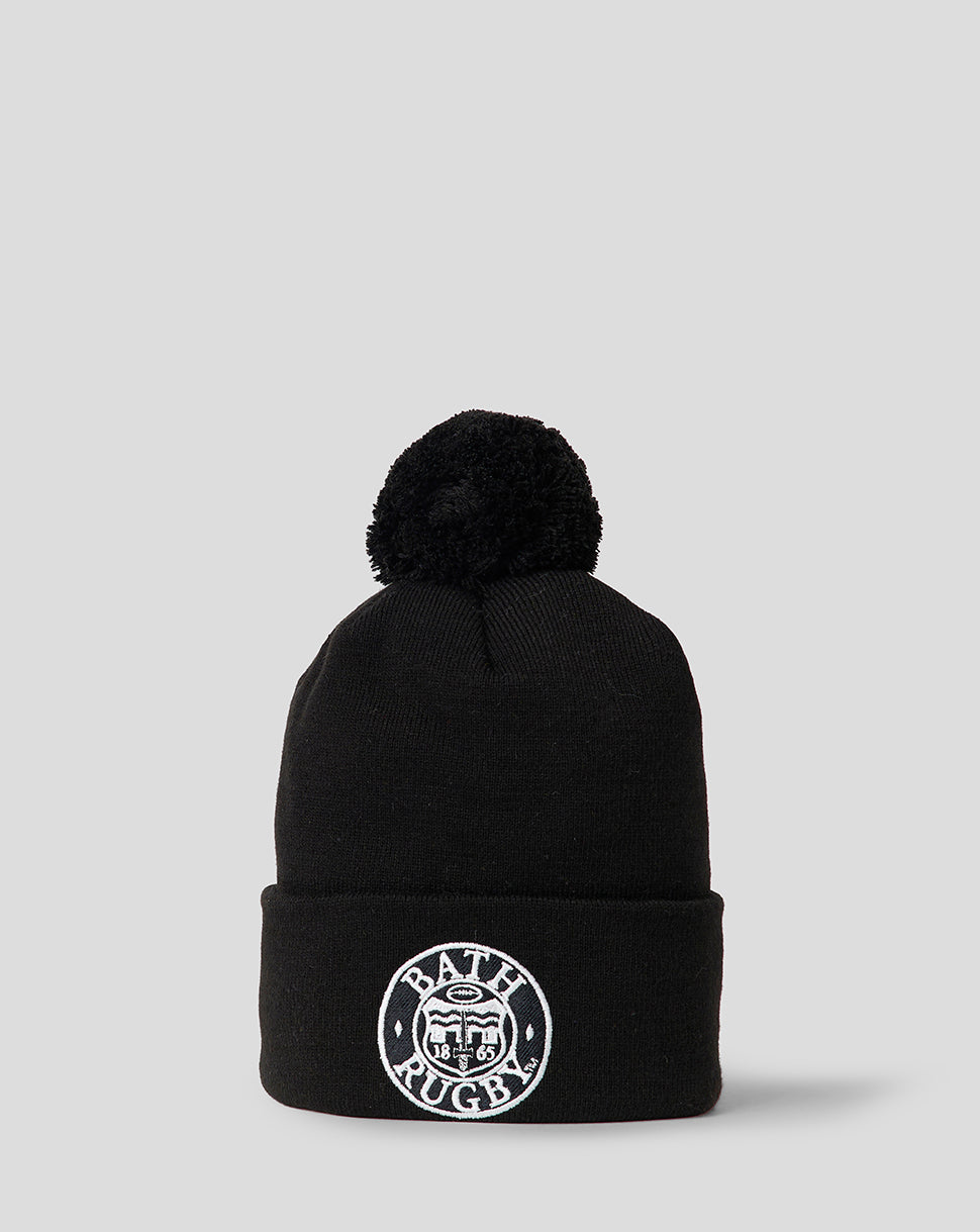 BATH RUGBY BLACK BOBBLE HAT