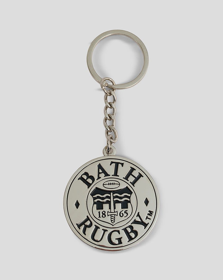 BATH RUGBY KEYRING (CREST) - SILVER