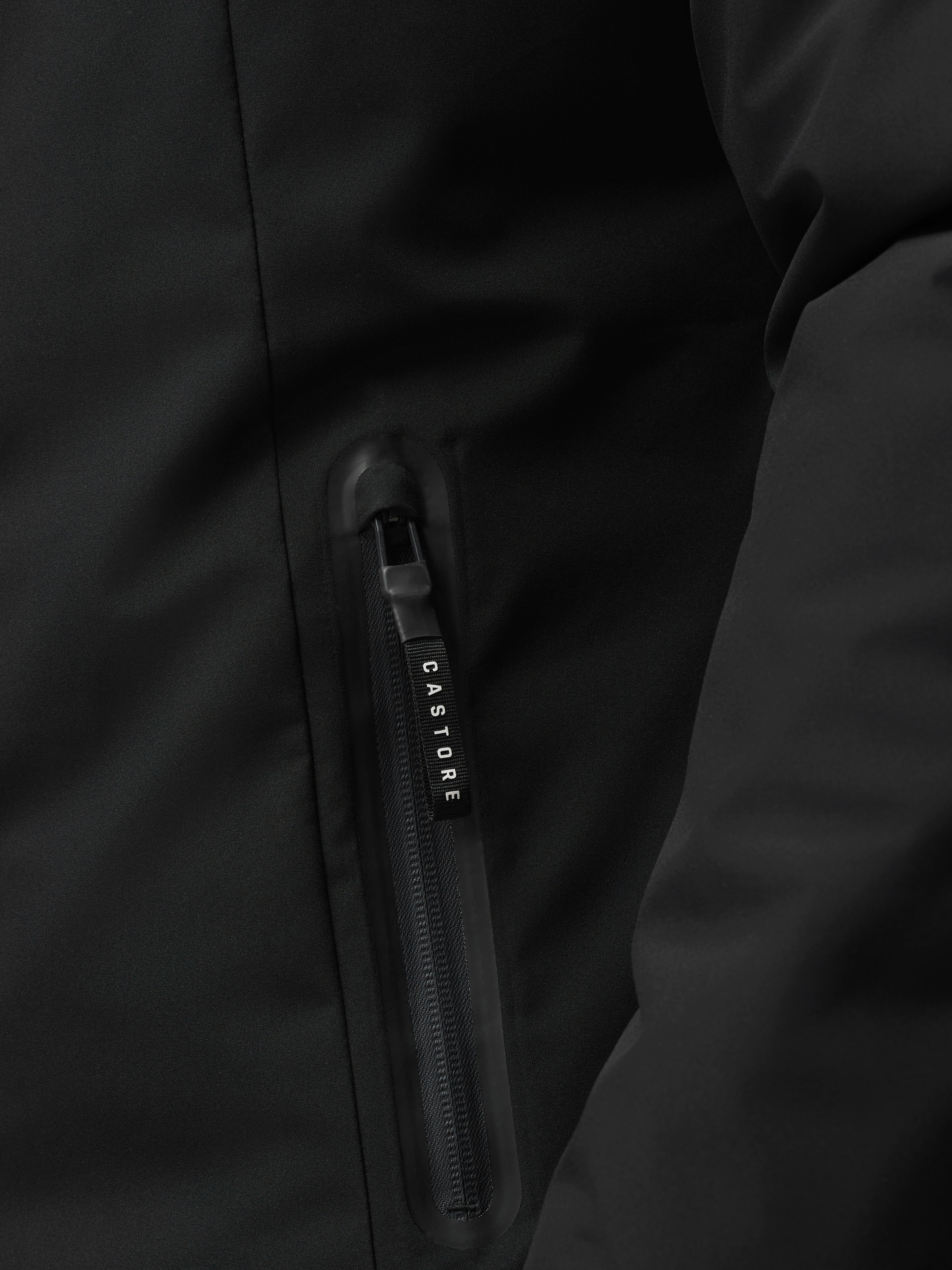 Longline Wadded Jacket - Black