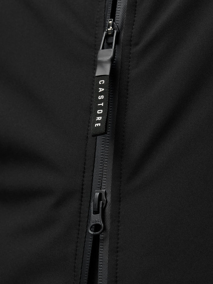 Zipper detail on the sleeve with PROTEK branding near the hem