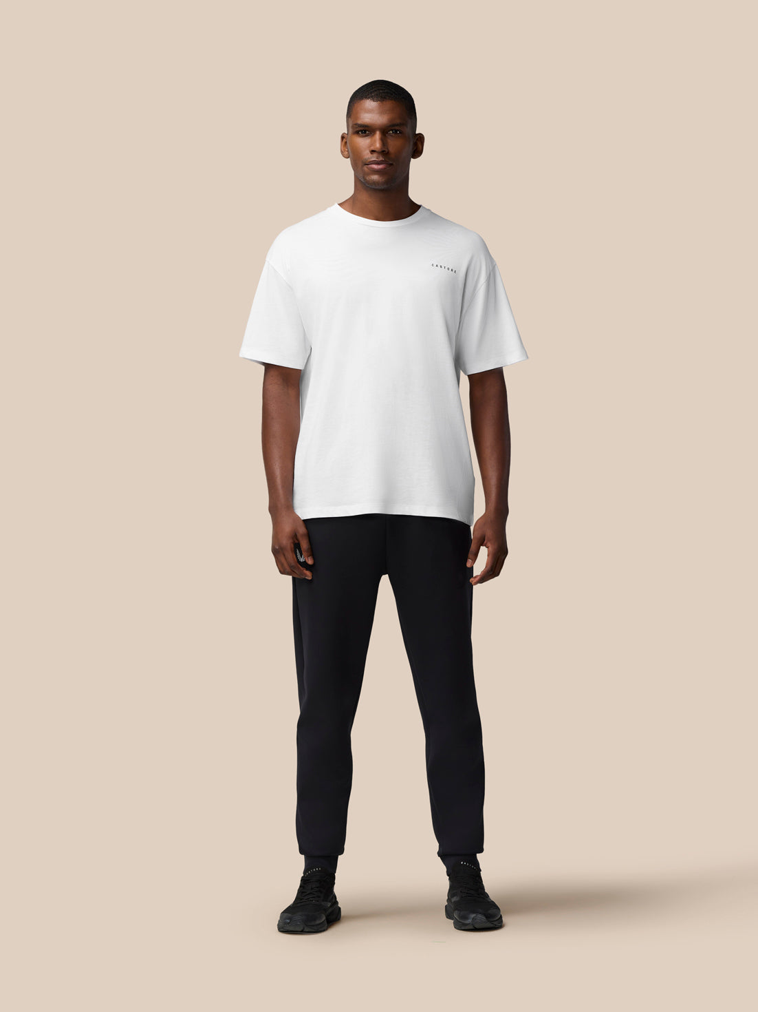 Flex Cotton T-Shirt- White/Black