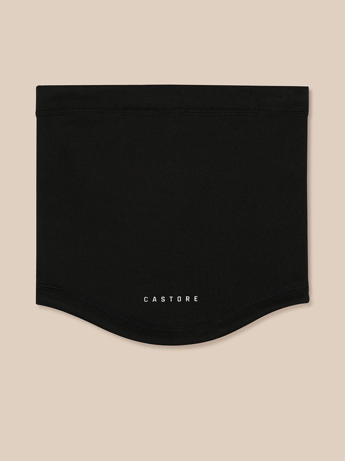 Black snood with a drawstring and Castore branding along the bottom