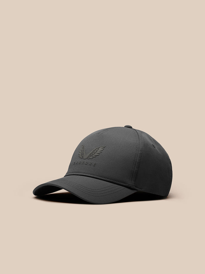 Charcoal unisex cap with embossed Castore logo on the front and curved brim