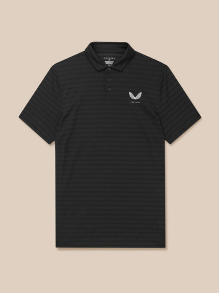 Golf Pinnacle Pique Stripe Polo - Black/Alloy