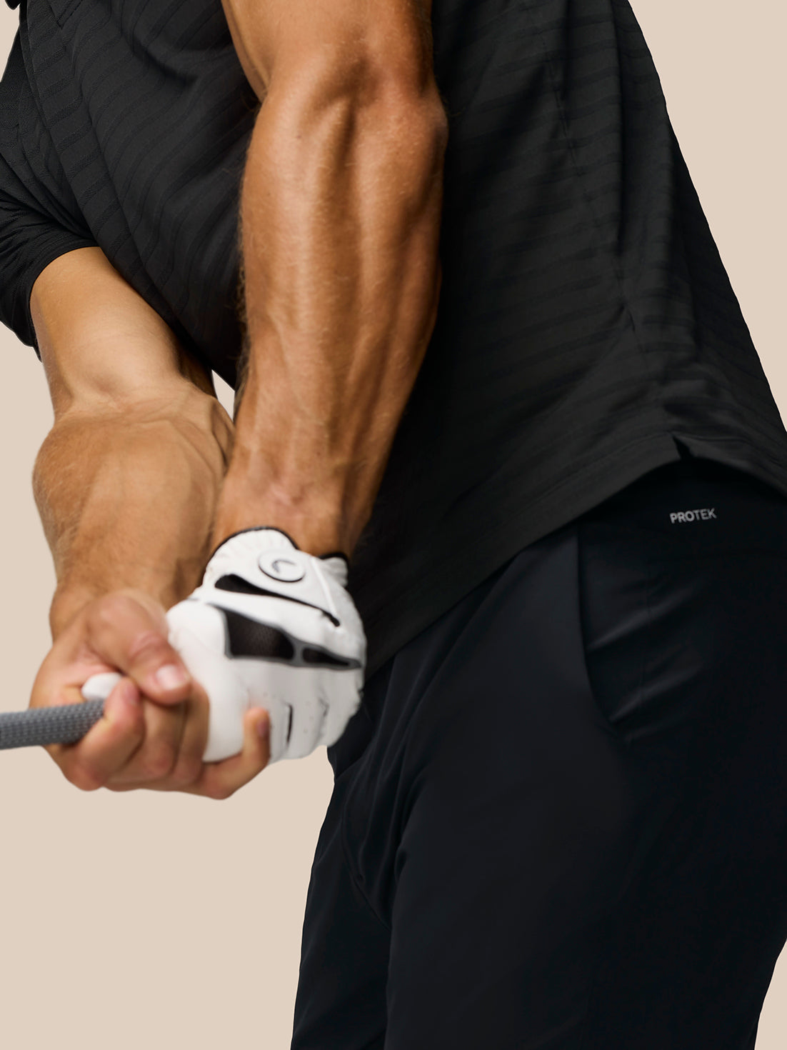 Golf Pinnacle Pique Stripe Polo - Black/Alloy