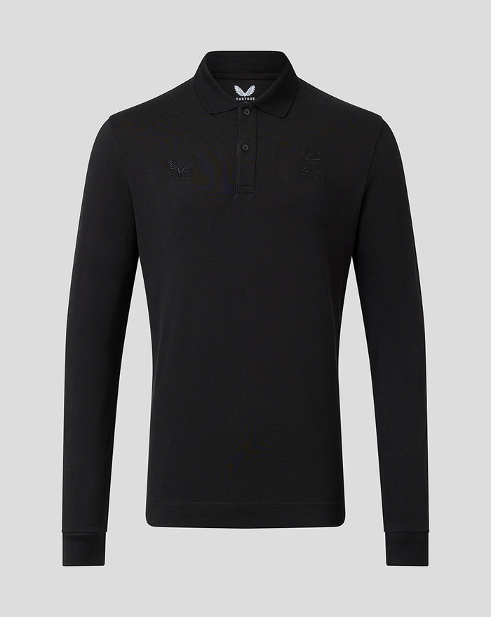 BATH RUGBY MENS 2026/27 EMBROIDERED LONG SLEEVE POLO
