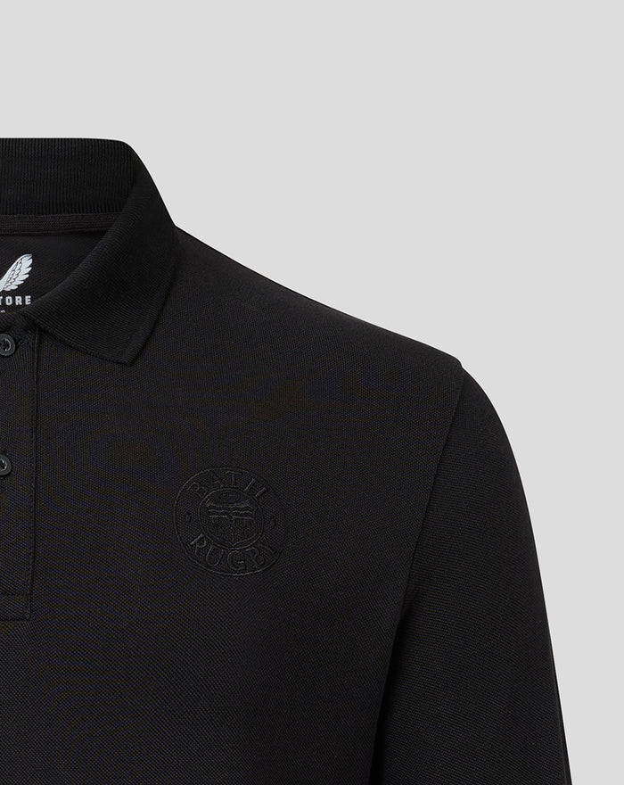 BATH RUGBY MENS 2026/27 EMBROIDERED LONG SLEEVE POLO