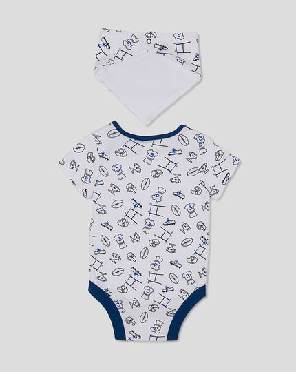 BABY 24/25 VEST & BIB SET - WHITE