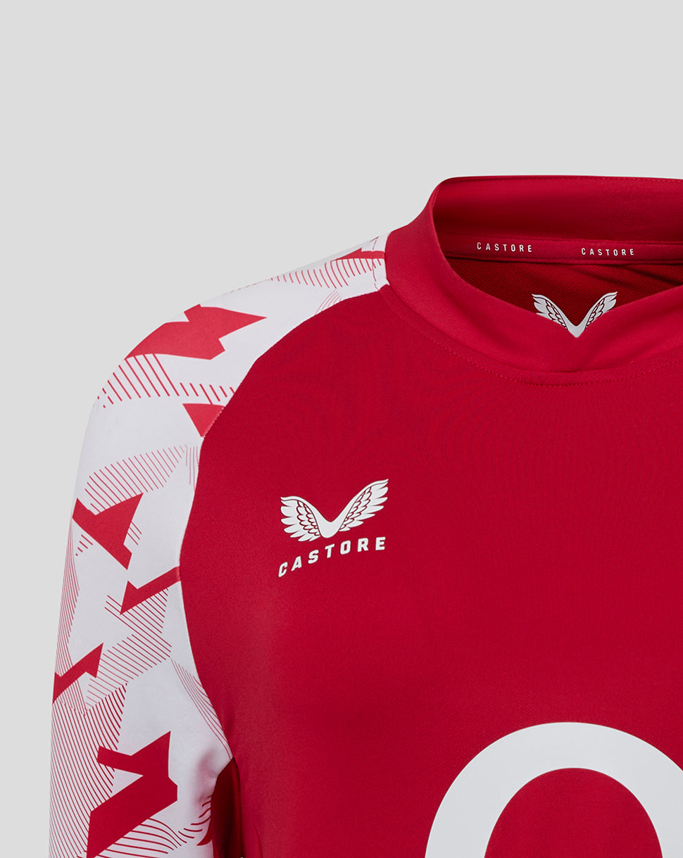 England Rugby Red Roses Pre Match Long Sleeve Drill Top O2 – Women's Fit