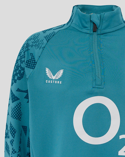 Junior England Rugby 25/26 Performance Midlayer Top - Storm Blue