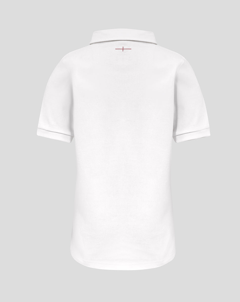 Junior England Rugby 25/26 Home Classic Short Sleeve Shirt - Brilliant White