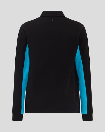 Junior England Rugby 25/26 Alternate Classic Long Sleeve Shirt - Caviar/Swim Cap