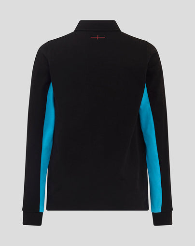 Junior England Rugby 25/26 Alternate Classic Long Sleeve Shirt - Caviar/Swim Cap