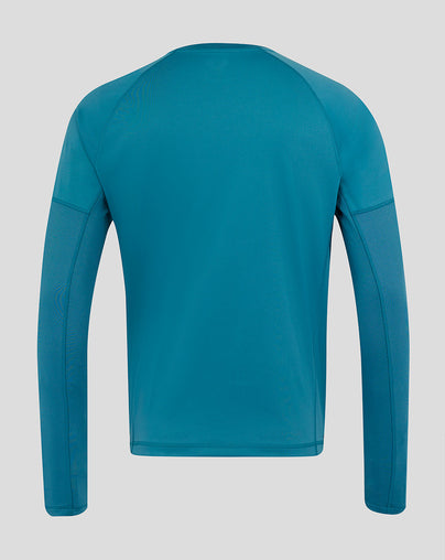 Men’s England Rugby 25/26 Contact Long Sleeve Drill Top – Storm Blue