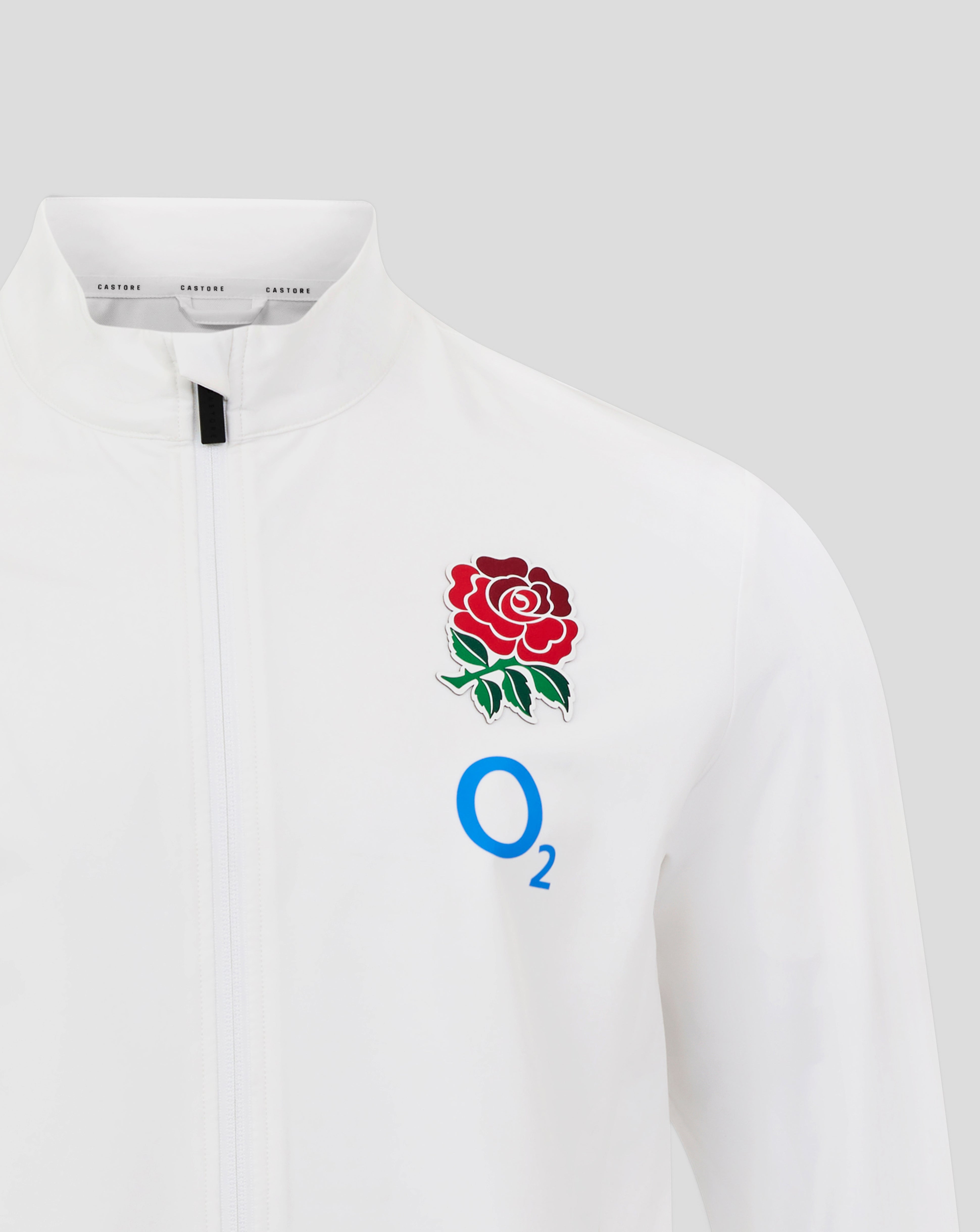 England Rugby Men's  Long Sleeve Anthem Jacket O2 – Brilliant White