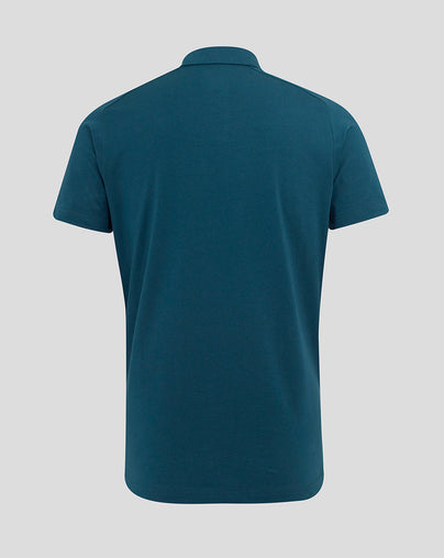 Men's England Rugby 25/26 Travel Short Sleeve Polo - Reflecting Pond