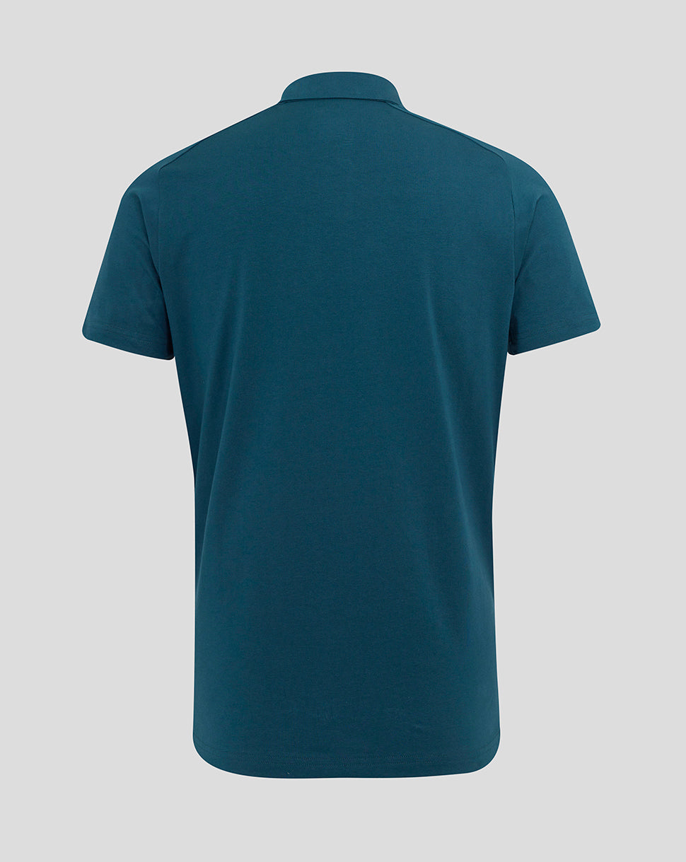 Women's England Rugby 25/26 Travel Short Sleeve Polo - Reflecting Pond