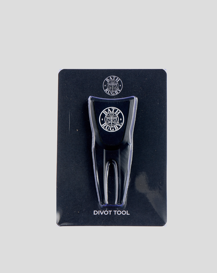 Bath Rugby divot tool on dark packaging with logo and DIVOT TOOL text
