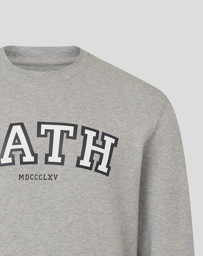 BATH RUGBY VARSITY CREW SWEATSHIRT - HEATHER GREY