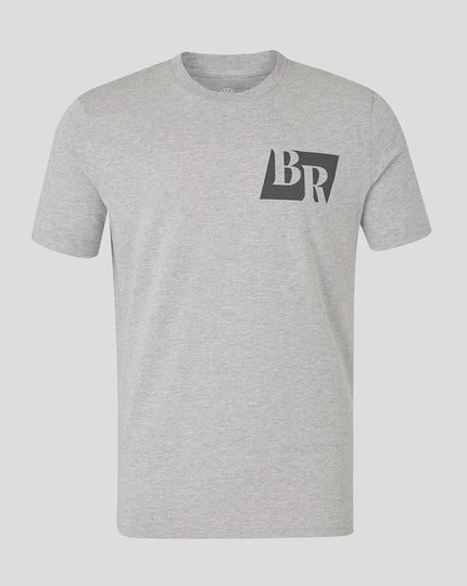 BR LOGO RUGBY TEE - HEATHER GREY