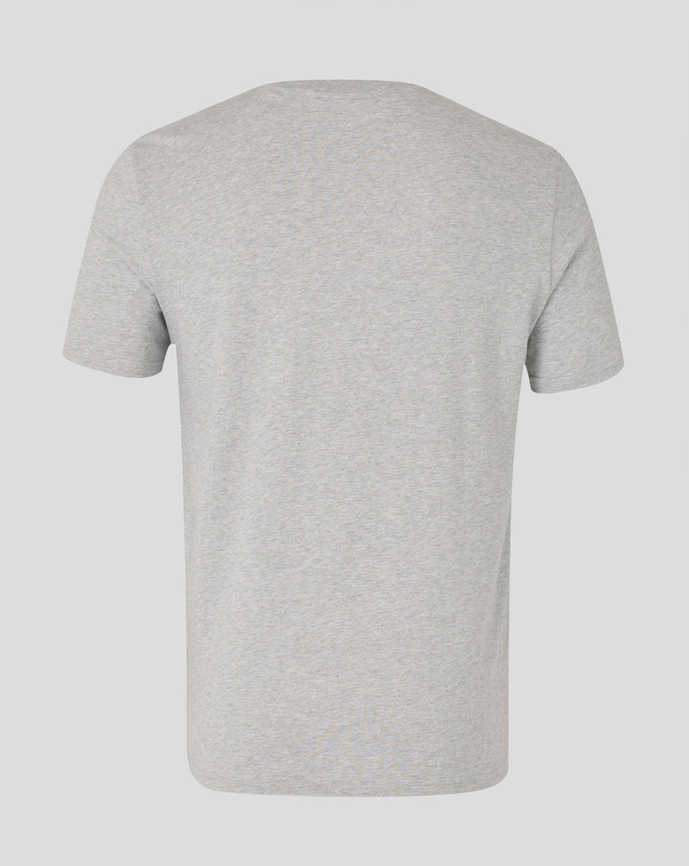 BR LOGO RUGBY TEE - HEATHER GREY