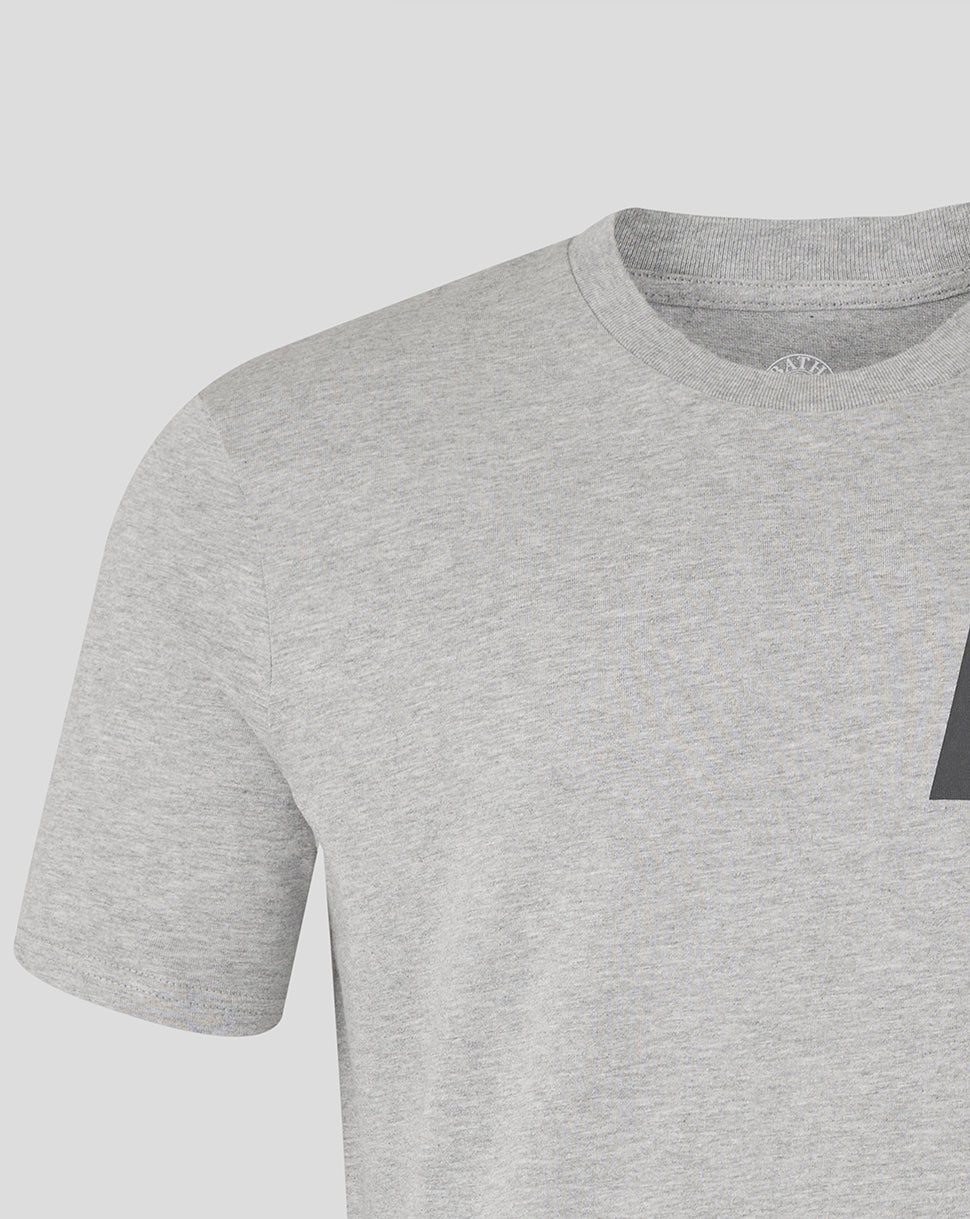 BR LOGO RUGBY TEE - HEATHER GREY