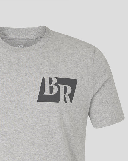 BR LOGO RUGBY TEE - HEATHER GREY