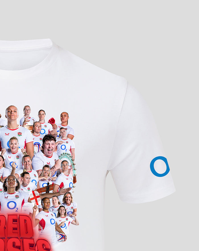 Close up of the white sleeve with a blue O2 logo on a light gray background.